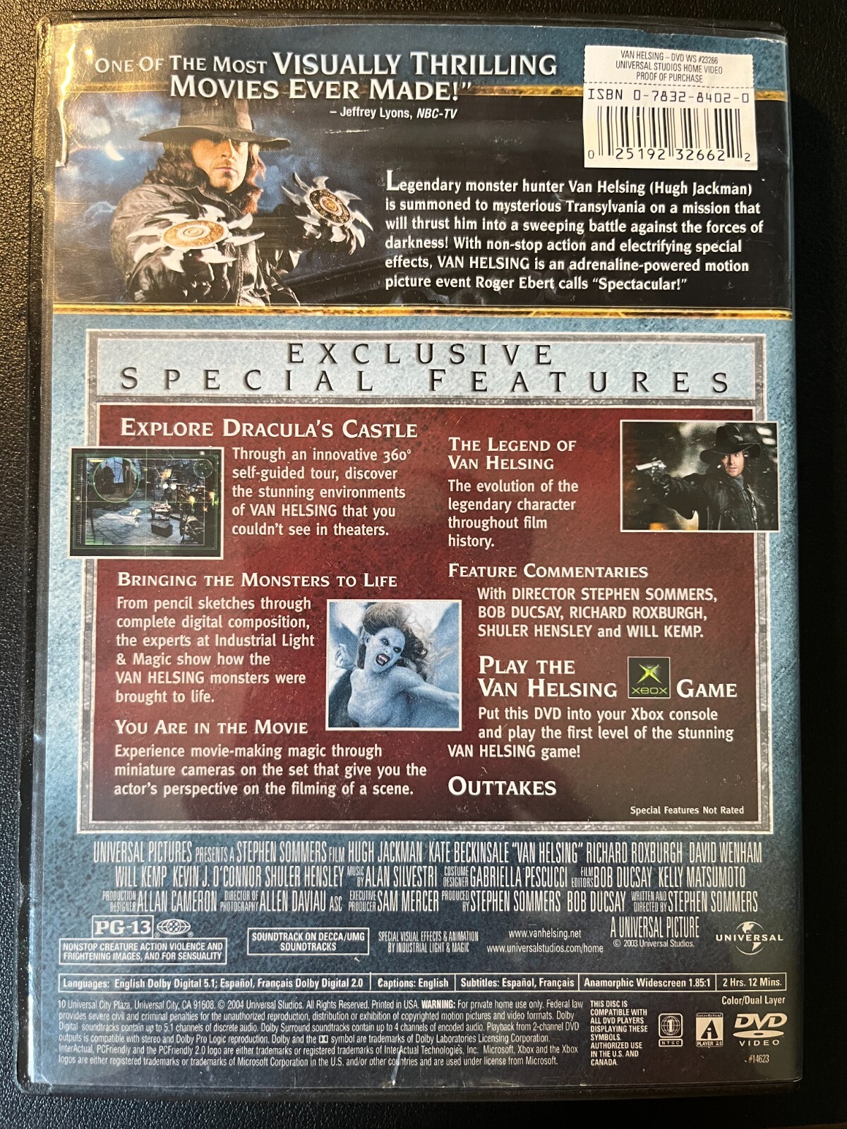 Van Helsing – Hugh Jackman Kate Beckinsale DVD ✂️💲⬇