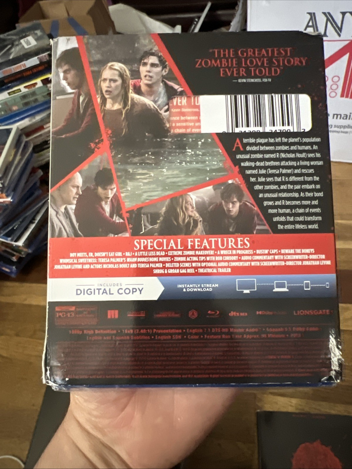 Warm Bodies (Blu-ray, 2013) W/ Slipcover