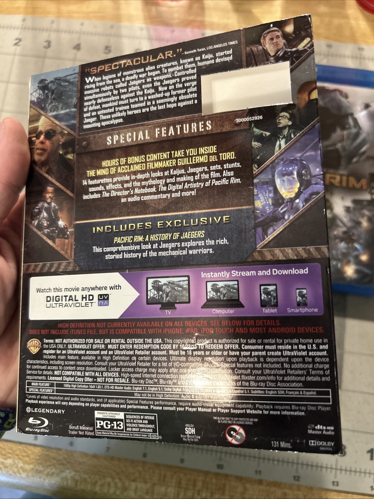 Pacific Rim Blu-ray DVD 2013 3 Discs W/Slipcover SHIPS FREE NOW