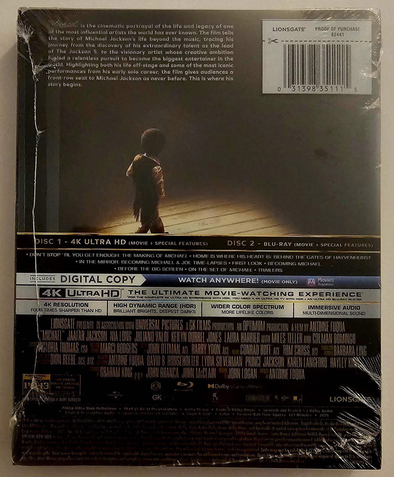 MICHAEL (JACKSON) 4K ULTRA HD + BLU-RAY + DIGITAL STEELBOOK WALMART SHIPS FAST