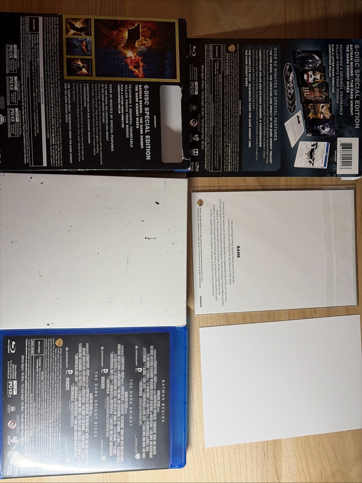 The Dark Knight Trilogy Special Edition Blu Ray Box Set W Rare Black Slipcover