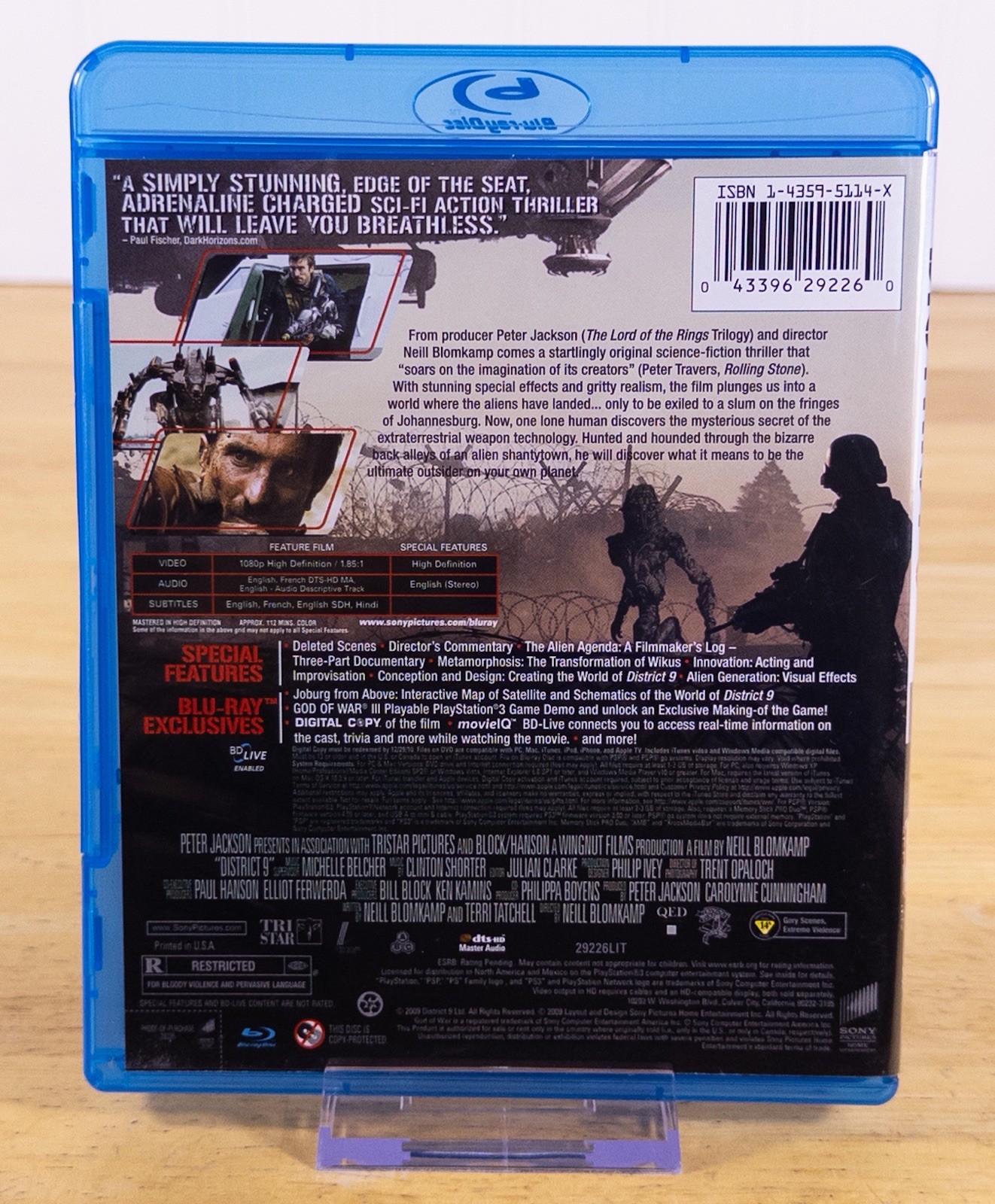 District 9 (Blu-ray, 2-Disc Set, 2009) – Neill Blomkamp, Excellent Condition!