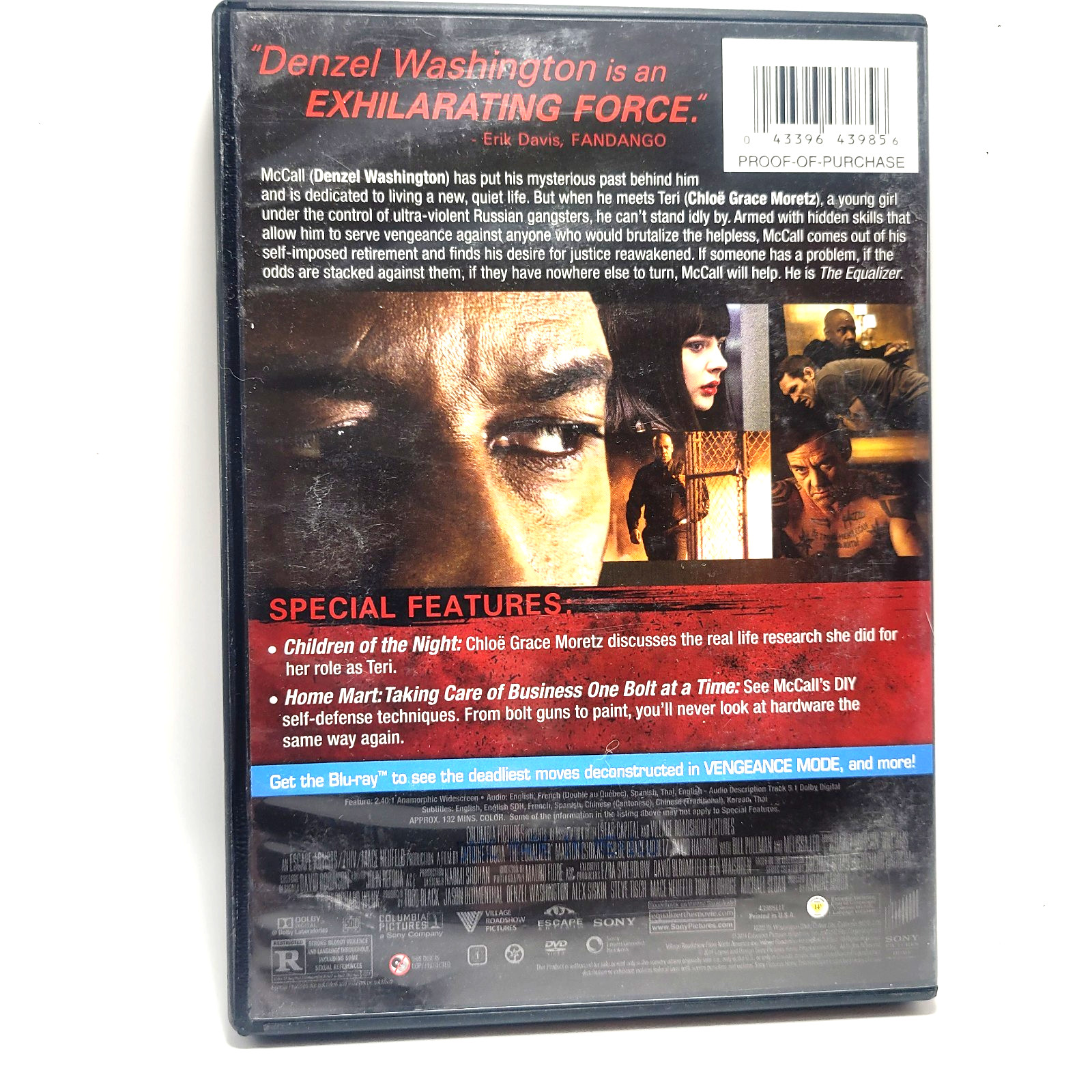 The Equalizer DVD Movie – Denzel Washington – SHIPS FREE WITH TRACKING NUMBER!