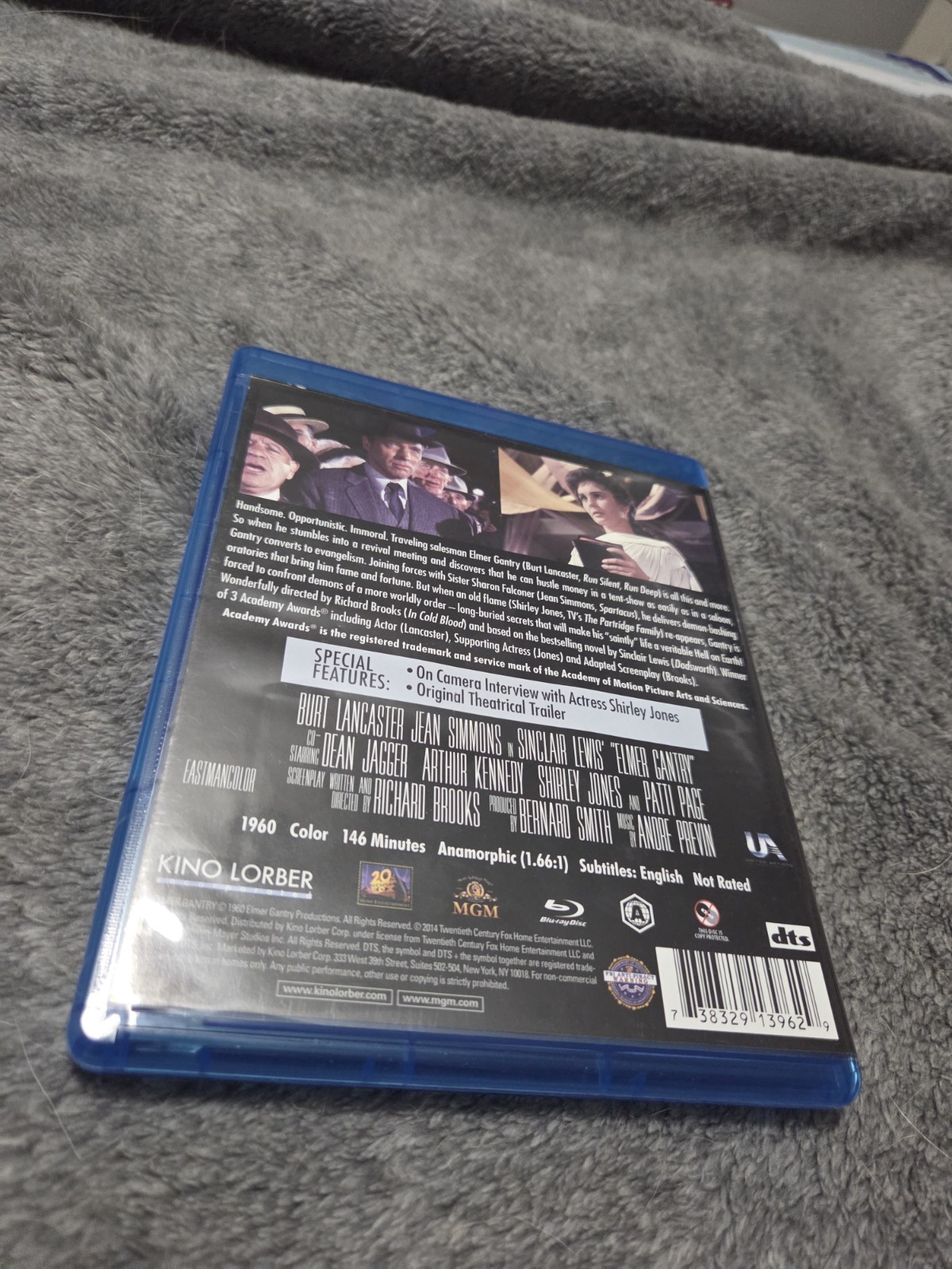 Elmer Gantry 1960 Burt Lancaster Jean Simmons Shirley Jones Blu-ray Period Drama