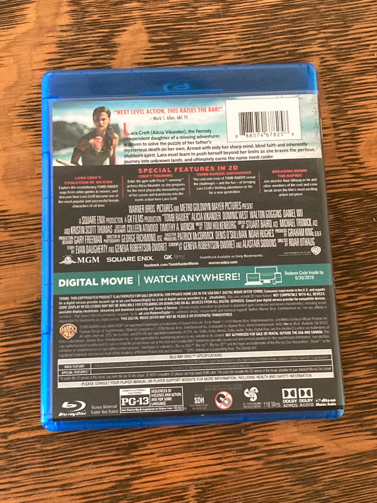 Tomb Raider 3D FULL-HD 1080p 2 Blu-ray BDROMs Like-new