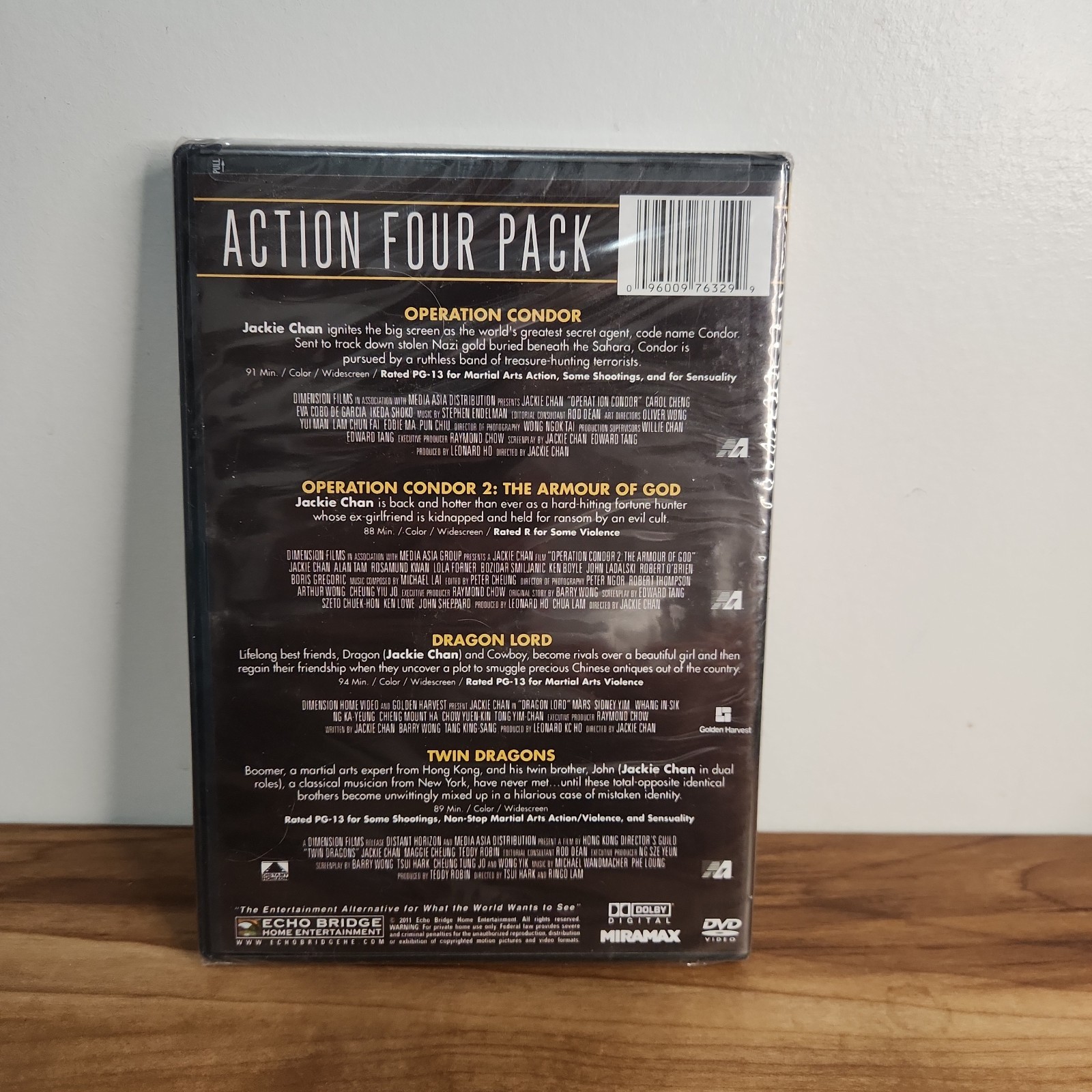 Miramax Jackie Chan Series 4 Movie Collection DVD Sealed Condor Armour God 2011
