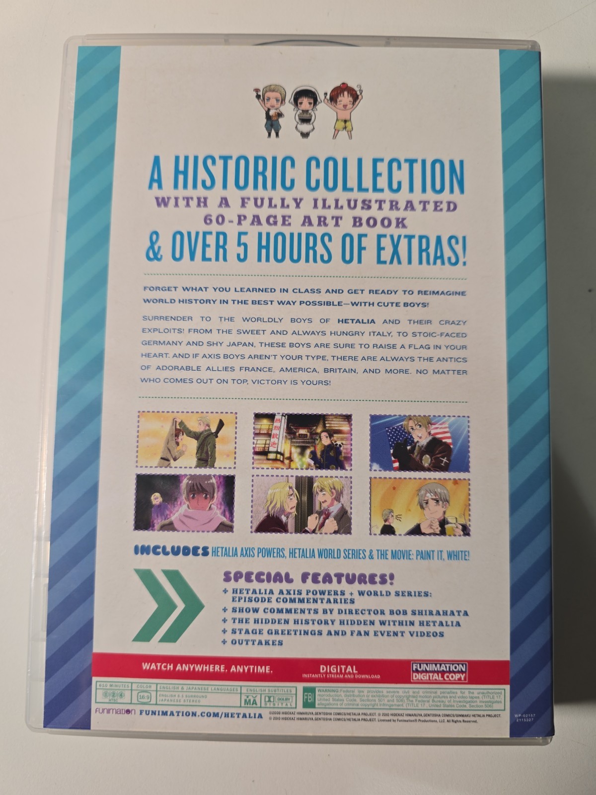 Hetalia: Seasons 1-6 10th Anniversary World Party Edition DVD Box Set Anime VG