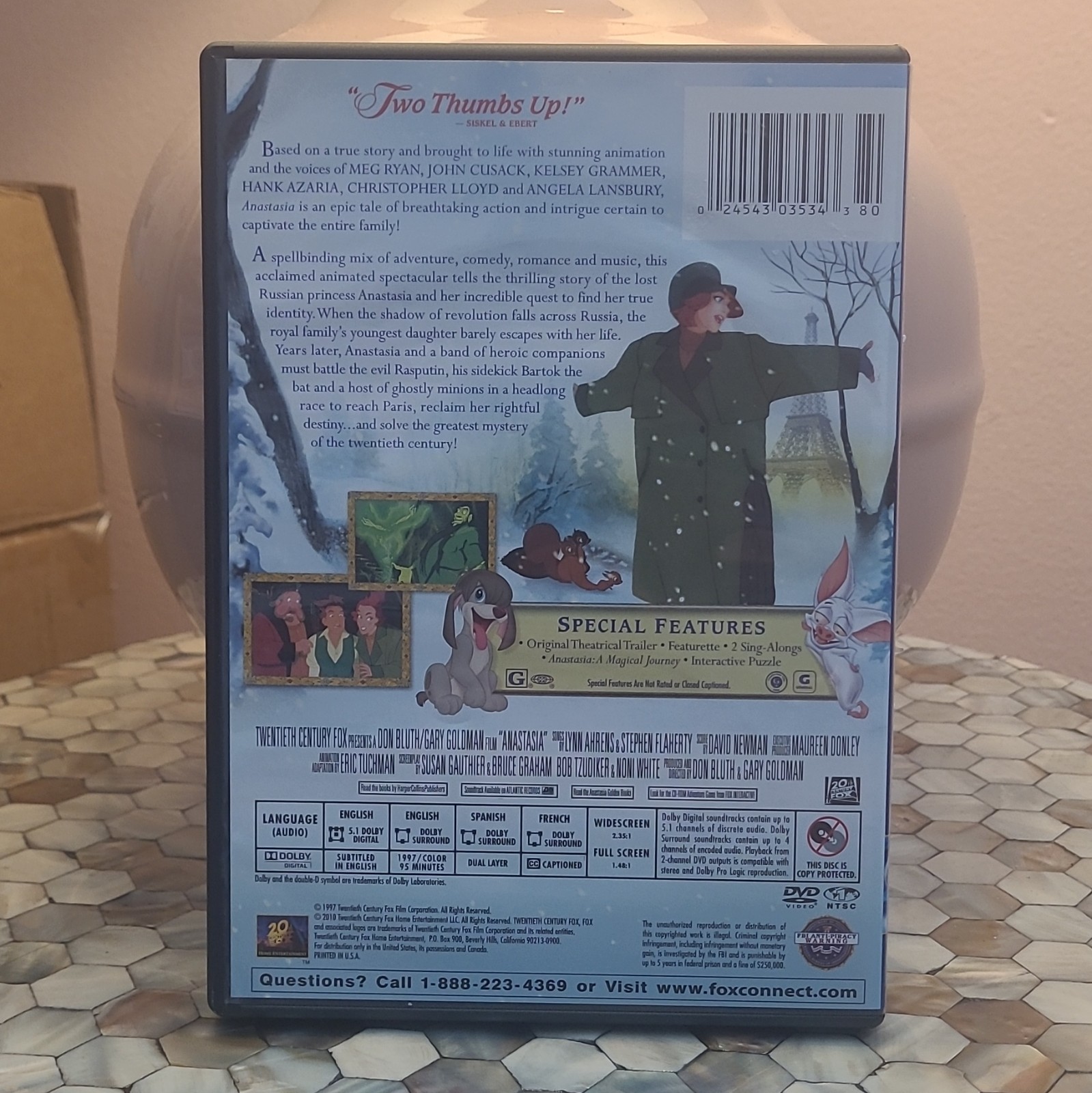 20th Century Fox Anastasia DVD Animation G 1997 Interactive 94 Min