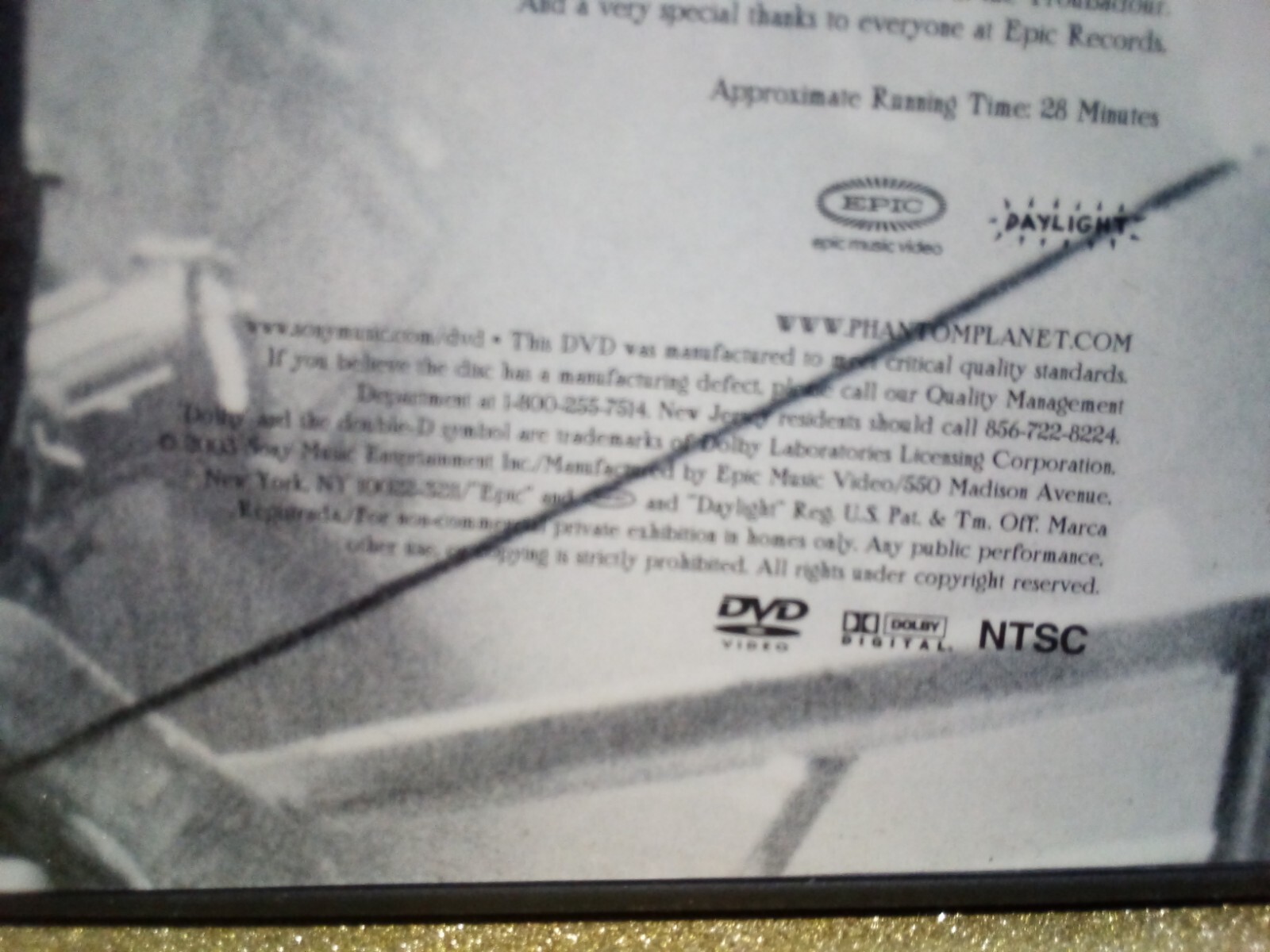 (1-1250) “PHANTOM PLANET: LIVE AT THE TROUBADOUR” DVD / PRE-WATCHED