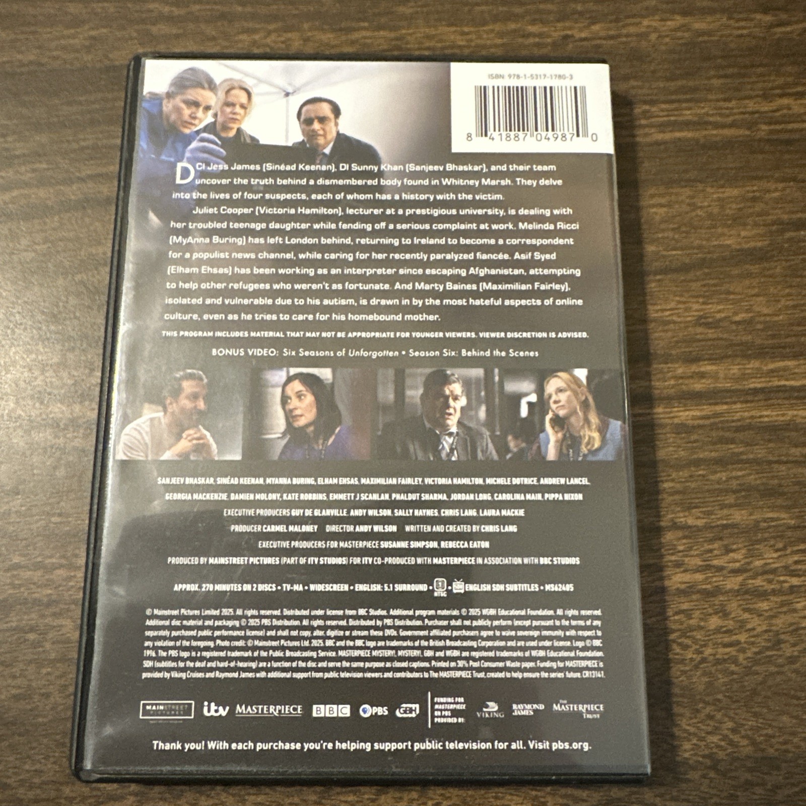 Unforgotten The Complete 6th Season PBS Masterpiece Mystery! DVD Set 2025
