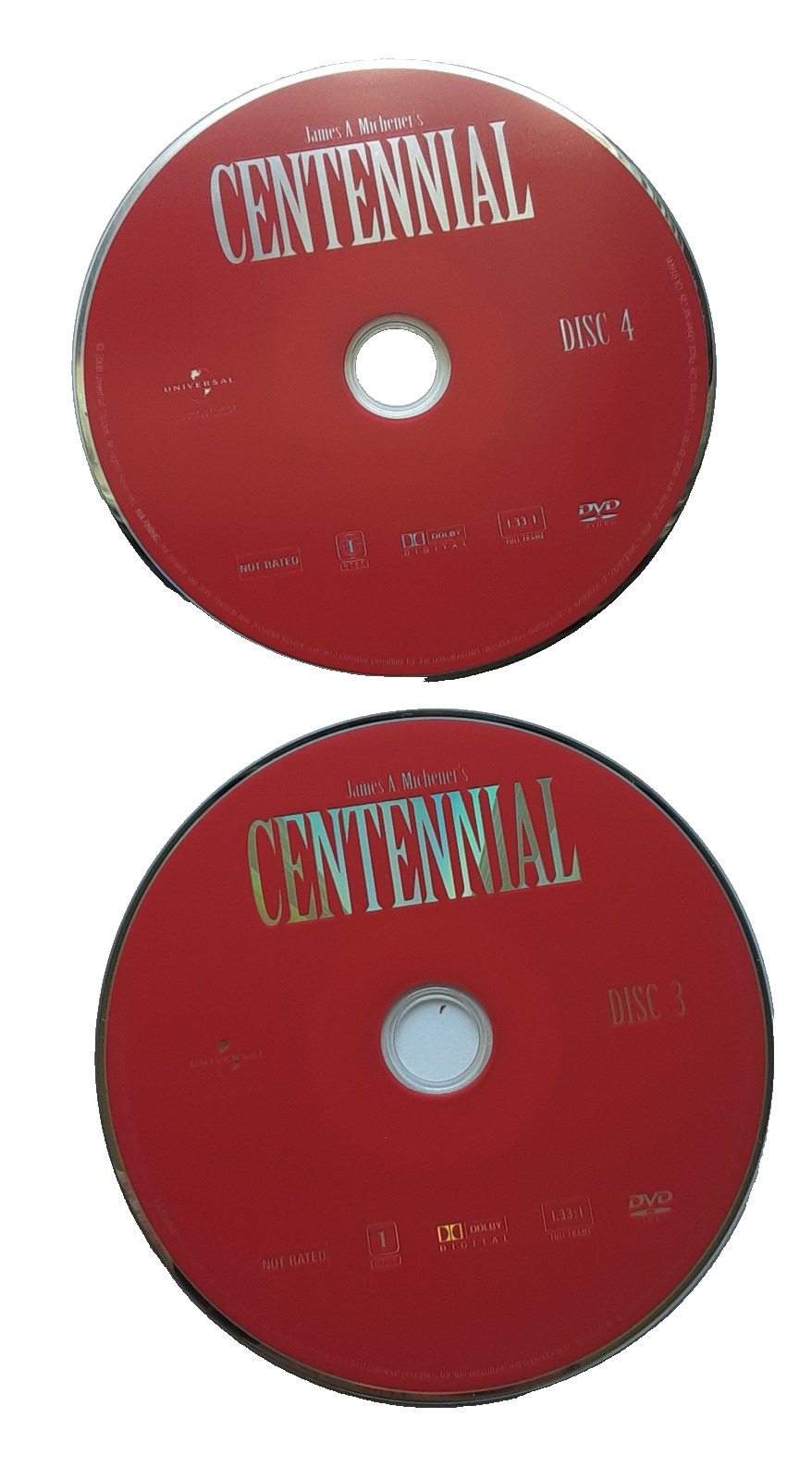 Centennial: TV mini Series (6 used DVDs only) 1978 western. Richard Chamberlain
