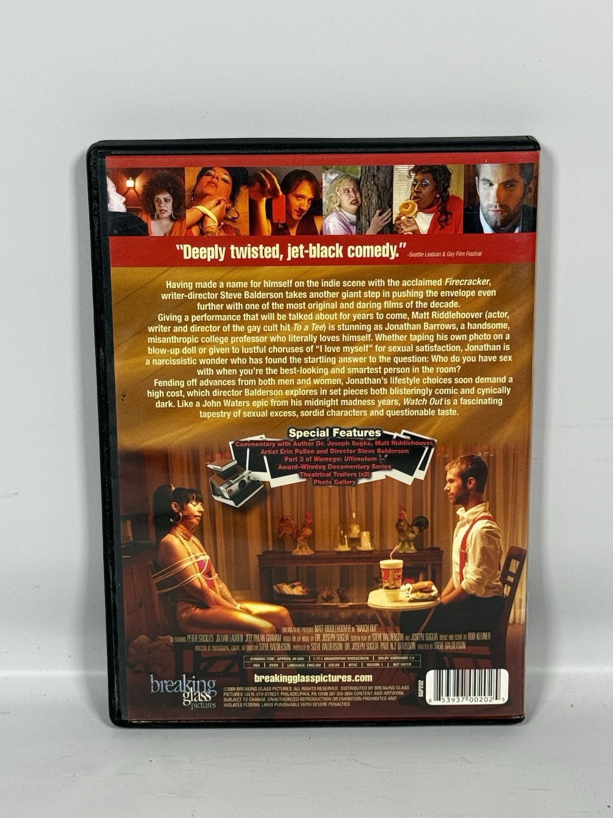 Watch Out (DVD, 2008) Steve Balderson Gay Interest Breaking Glass