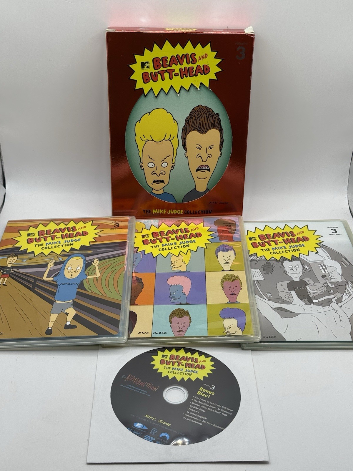 MTV Beavis and Butt-Head Mike Judge Collection Volume 3 2006 3-Disc DVD w/Sleeve