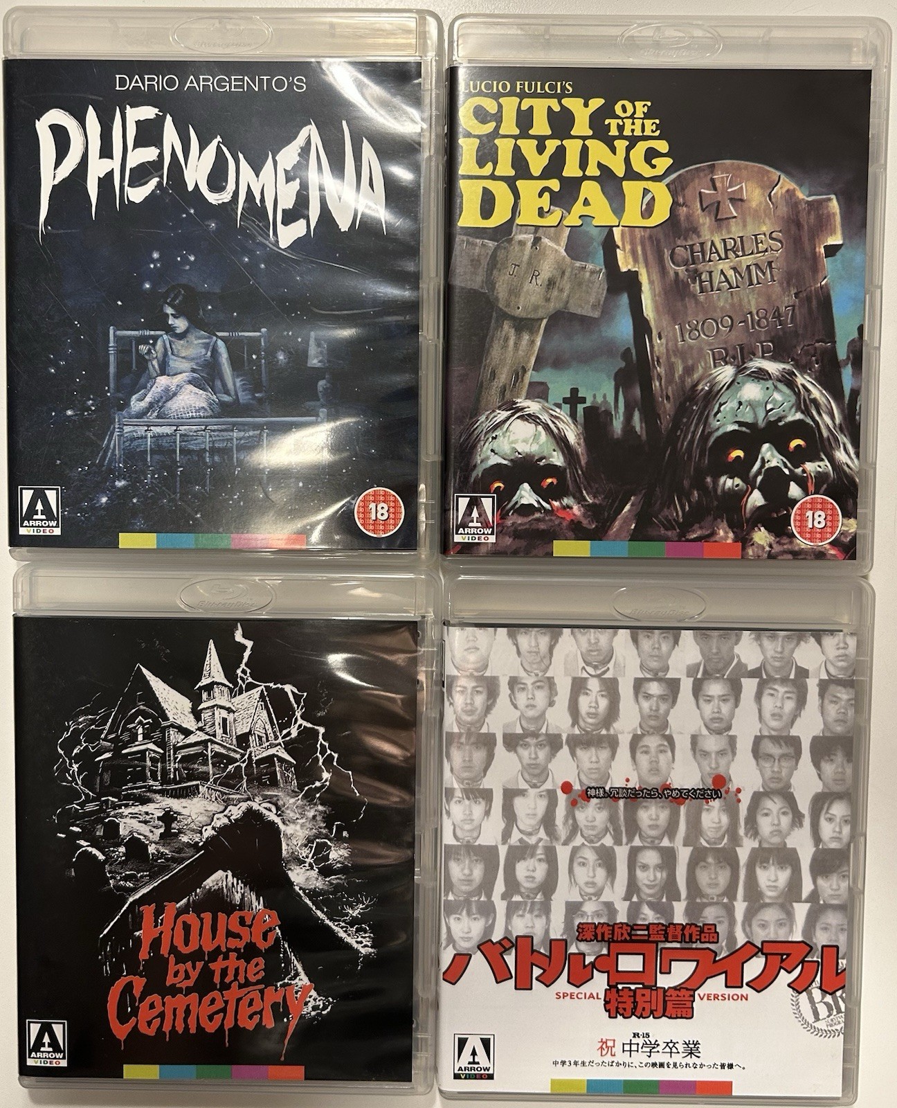 Arrow Video Blu-ray Lot of 8 Region B (Giallo, Fukusaku, De Palma, Carpenter)